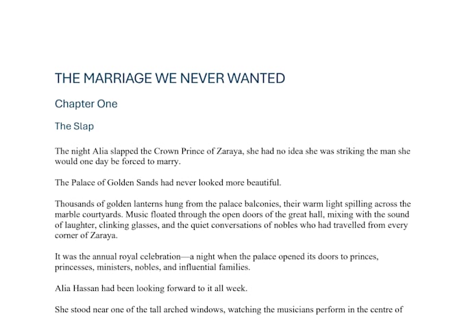 write a romace short novel for you
